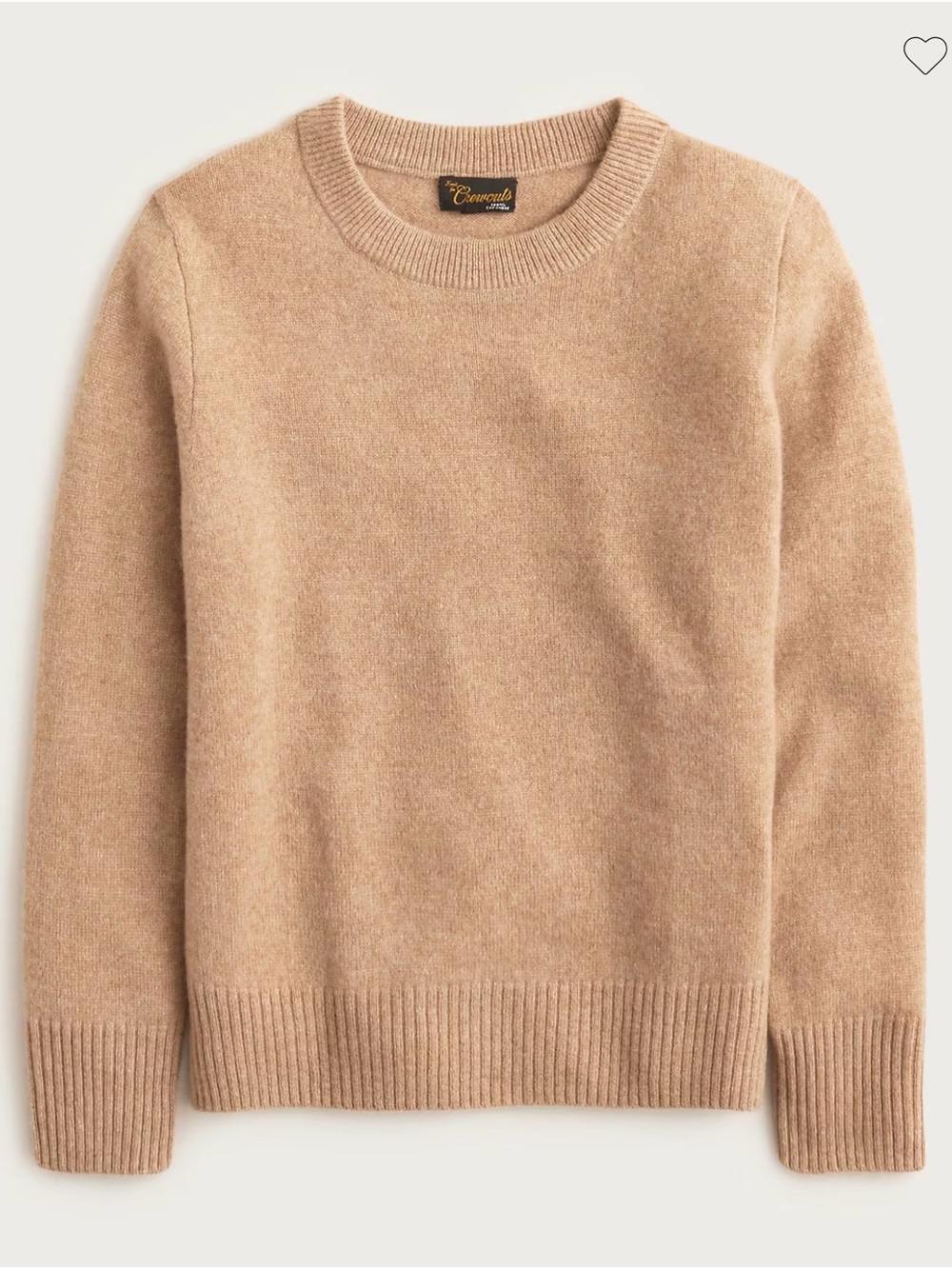 Kids' cashmere crewneck sweater Camel